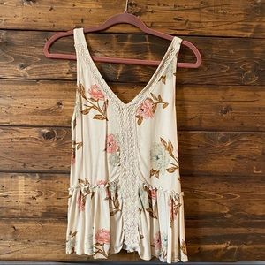 American Eagle • Boho Floral Tank